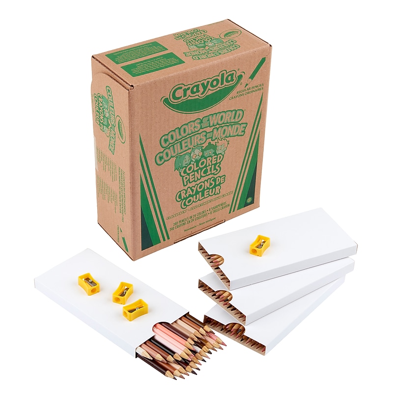 Crayola Colors of the World Drawing Pencils, Assorted Colors, 240/Box (BIN687505) image 1