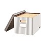 Bankers Box Stor/File Medium Duty 60% Recycled FastFold Corrugated File Box with Lid, Letter/Legal Size, Black/Gray, 4/Carton~#|#~25750AA9-8AC0-4C3A-96FDEC8D2D8AF5BB_sc7