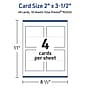 Avery Integrated Cards, 2" x 3.5", Glossy White, 40/Pack (95324)~#|#~2575FD7B-E458-457A-81A9E57AF4A556C6_sc7