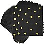 Creative Converting Black and Gold Foil Dot Paper Beverage Napkins, 192/Pack (329931)~#|#~257AA6B8-9230-4D6F-9A1638488A426061_sc7