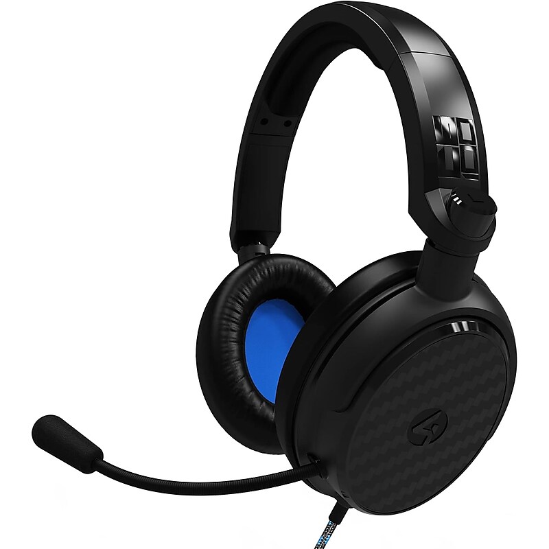 4Gamers C6-100 Gaming Headset, 3.5mm, Black/Blue (C6-100BLU-4G) image 1
