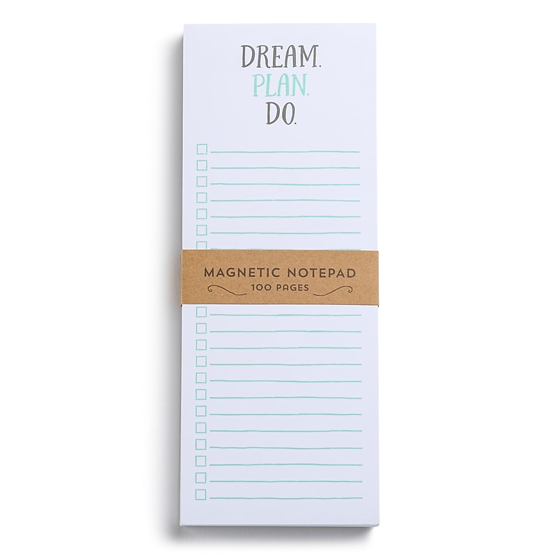 Eccolo Dream Plan Do Magnetic Writing Pad, 3.5" x 9", White, 100 Sheets/Pad (ST631) image 1