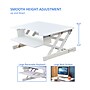 Rocelco 32"W Adjustable Standing Desk Converter, White (R ADRW)~#|#~2586F4B5-8A70-47FF-BFAD65C4A04AD048_sc7