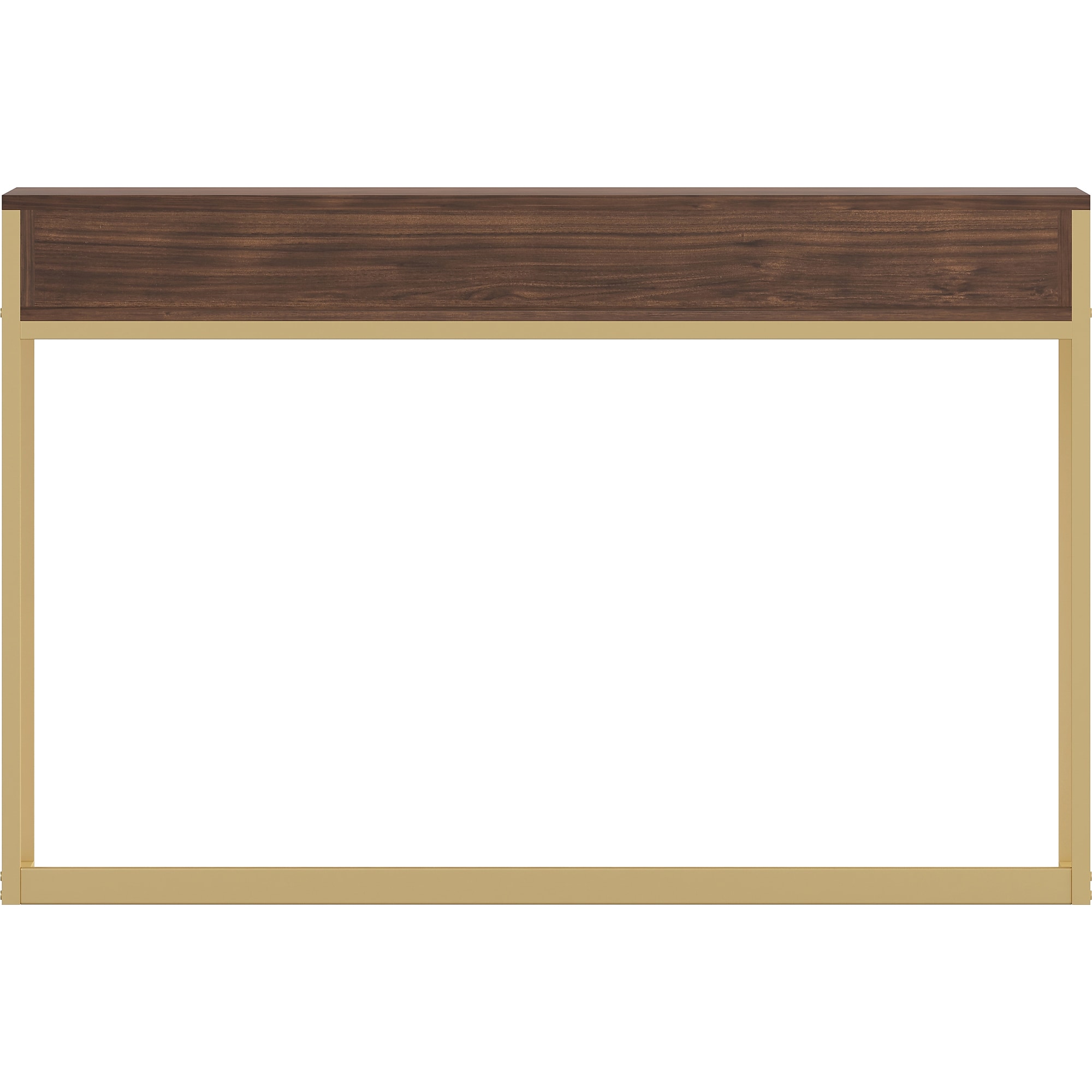 Martha Stewart Ollie 47″W Home Office Desk with 3 Drawers, Walnut/Polished Brass (ZGZP028BRGLD) Sansujyuku sansujyuku.com