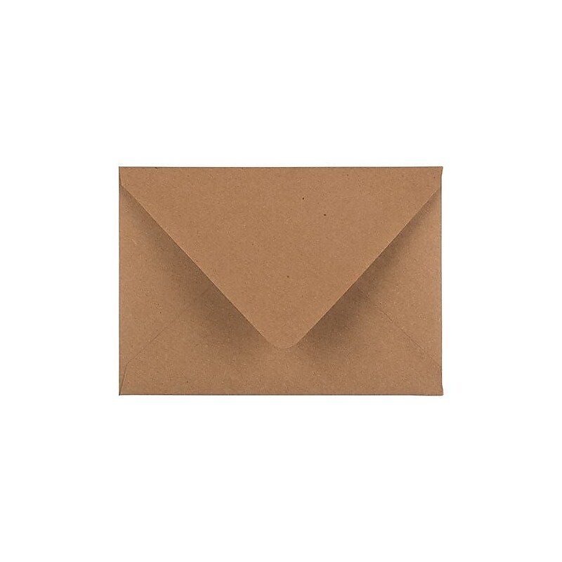 JAM Paper A7 Invitation Envelope, 5 1/4" x 7 1/4", Brown Kraft Recycled, 100/Pack (63134665D) image 1