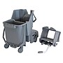 Unger SmartColor Dual Compartment Mop Bucket, 32 Quart, Gray (COMBG)~#|#~25988F51-BFE5-4606-B8AAC7658FA97385_sc7
