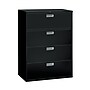 HON Brigade 600 Series 4-Drawer Lateral File Cabinet, Locking, Letter/Legal, Black, 42"W (HON694LP)~#|#~25A46FCF-3F93-4DDF-B374CB2BF3CB0770_sc7