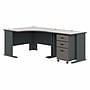 Bush Business Furniture Cubix 48"W Corner Desk with Return and Mobile File Cabinet, Slate/White Spectrum (SRA005SLSU)~#|#~25A54FF2-91EC-4789-85B71FAE0E26786D_sc7