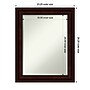 Amanti Art Coffee Bean Brown Frame Wall Mirror, 29.25" x 23.25" (A42674960821)~#|#~25BAEEEE-F5F0-4C5D-9AAB475134EEB478_sc7