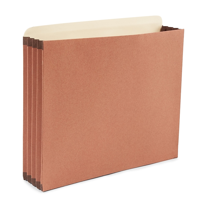 Staples Redrope File Pocket, 3.5" Expansion, Letter Size, Brown (FC1524E4) image 1