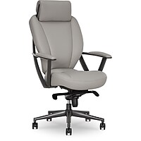 La-Z-Boy Vannes Ergonomic Polyurethane Swivel Executive Chair (Gray)
