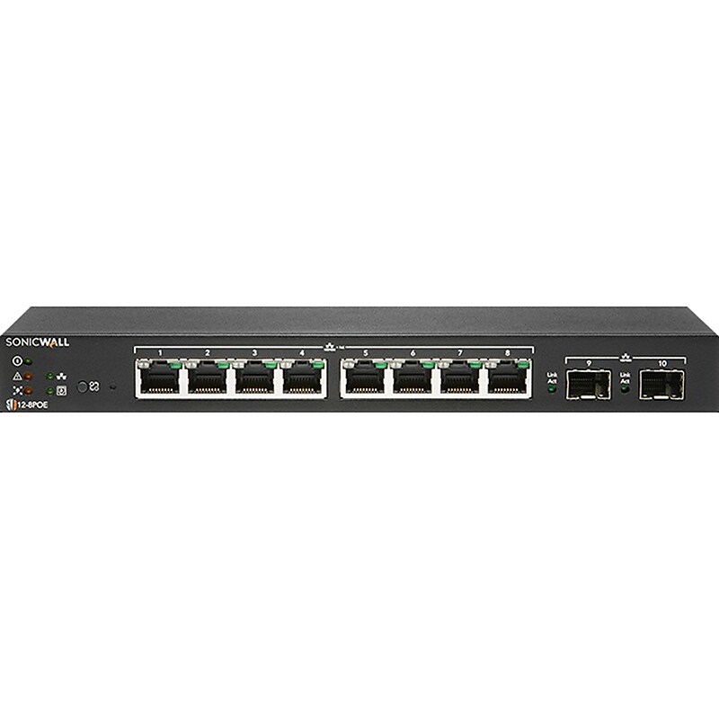 SonicWALL 8-Port Gigabit Ethernet Managed Switch, Black (02-SSC-2463) image 1