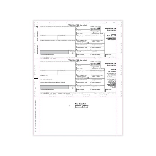 ComplyRight 2023 1099MISC Tax Form, Copy B, 2, 500/Pack (PS353) Staples