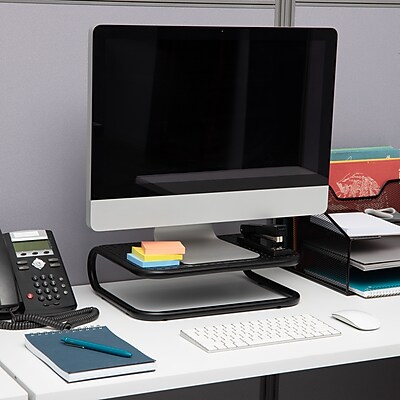 Mind Reader Monitor Stand and Ventilated Desktop Organizer, Black, 2/Pack (2CHORDMON-BLK) Sansujyuku sansujyuku.com