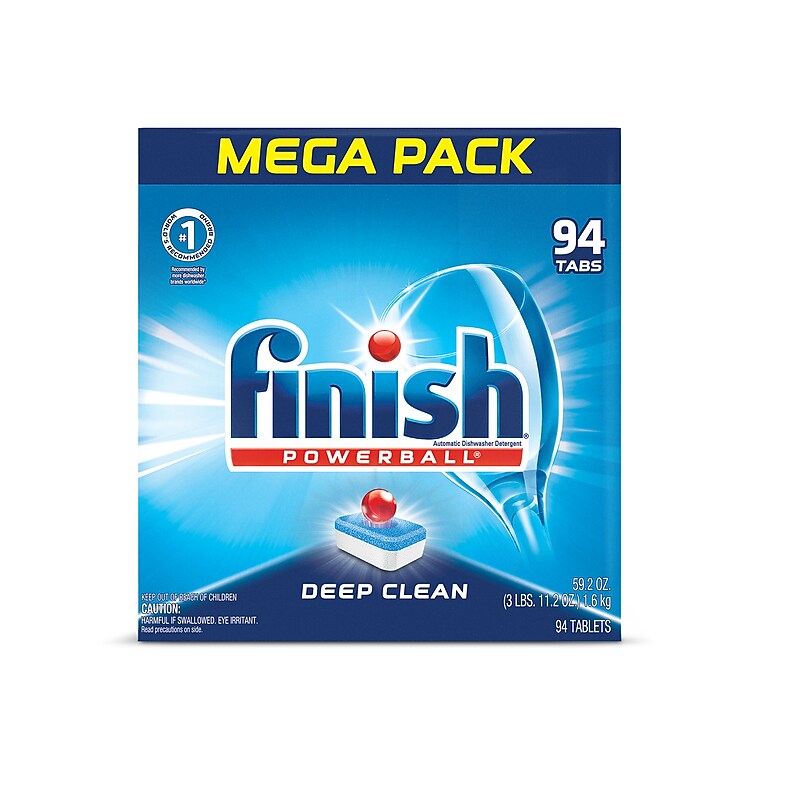 Finish Powerball Deep Clean Dishwasher Detergent Tablets, Fresh Scent, 94 Tablets (5170097330) image 1