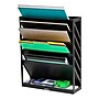 Mind Reader 5-Compartment Mountable Plastic Vertical File Storage, Black (WALLANCH-BLK)~#|#~25D9E6E5-F8AC-4D28-85A75623925EC4E7_sc7