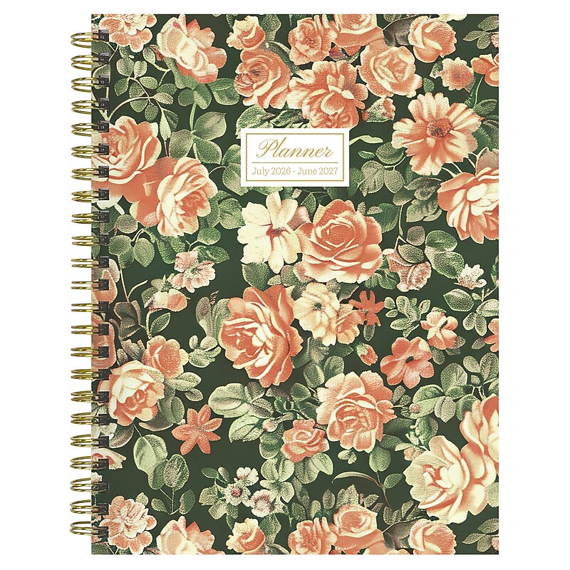 2026-2027 TF Publishing Rose 6.5" x 8" Academic Weekly & Monthly Planner, Paperboard Cover (AY27-9212) image 1