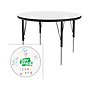 Correll 36" Round Activity Table, Height-Adjustable, Frosty White/Black (A36DE-RND-80)~#|#~25DE6DFB-45A2-44EA-B019A2B7B173CFA3_sc7