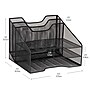 Mind Reader Metal Desk Organizer Letter Tray, Black, 2/Pack (2MESHBOX5-BLK)~#|#~25E8F75E-41E1-4EAE-BA6628C59AF00AF3_sc7