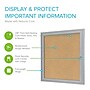 Ghent 3' H x 3' W Enclosed Natural Cork Bulletin Board with Satin Frame, 1 Door (PA13636K)~#|#~25E9CB84-D3E8-480E-89640E4090FD32DF_sc7