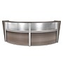 Regency Marque 124.5"W Curved Reception Desk Workstation, Driftwood Gray (77312GY)~#|#~25EDD8BE-BC10-410B-A4EC9BB16DC93A8E_sc7