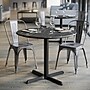 Flash Furniture TopGuard 36" Round Wood Dining Table with X-Base, Black Faux Marble/Black Base (STRD36BMAT3030)~#|#~25EE36D2-FD03-49AD-9D66EC2282AE778A_sc7