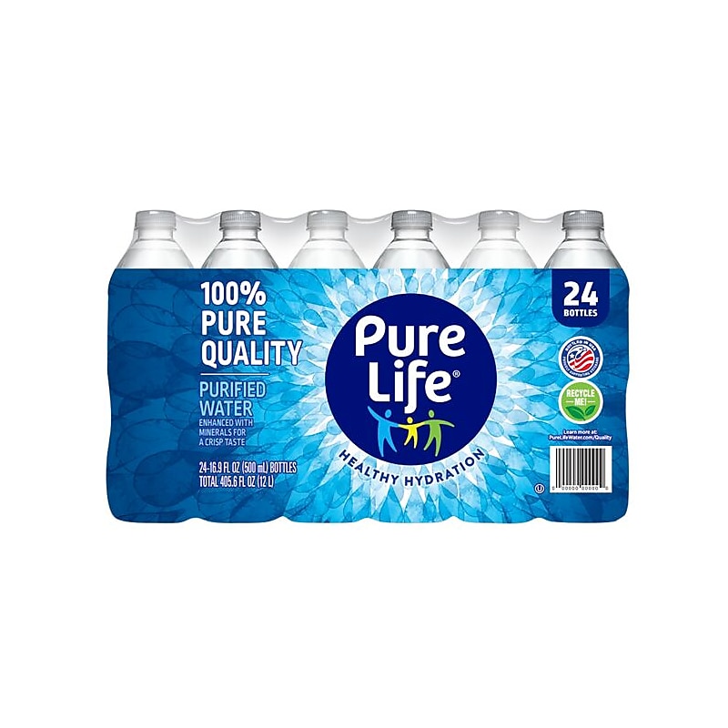 Pure Life Purified Water, 16.9 oz., 24 Bottles/Carton (110109) image 1