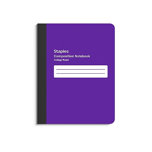 Staples® Composition Notebook, 7.5" x 9.75", College Ruled, 80 Sheets