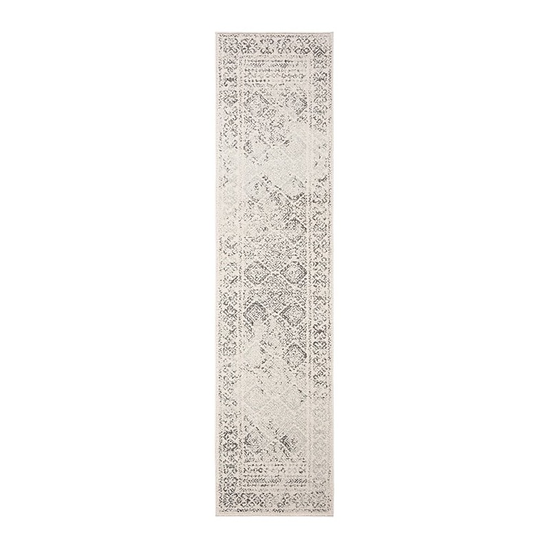 Safavieh Tulum Collection 2' x 8' Runner Indoor Area Rug, Machine Made, Ivory/Grey (TUL264A-28) image 1