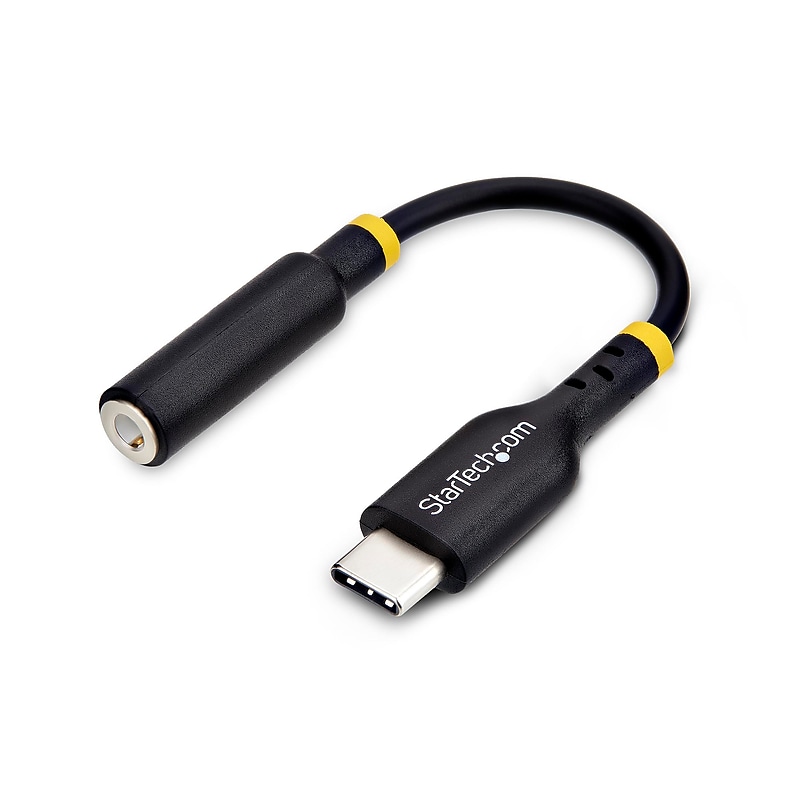 StarTech USB-C to 3.5mm Audio Adapter, Male to Female, Black (USBCAUDIO2) image 1
