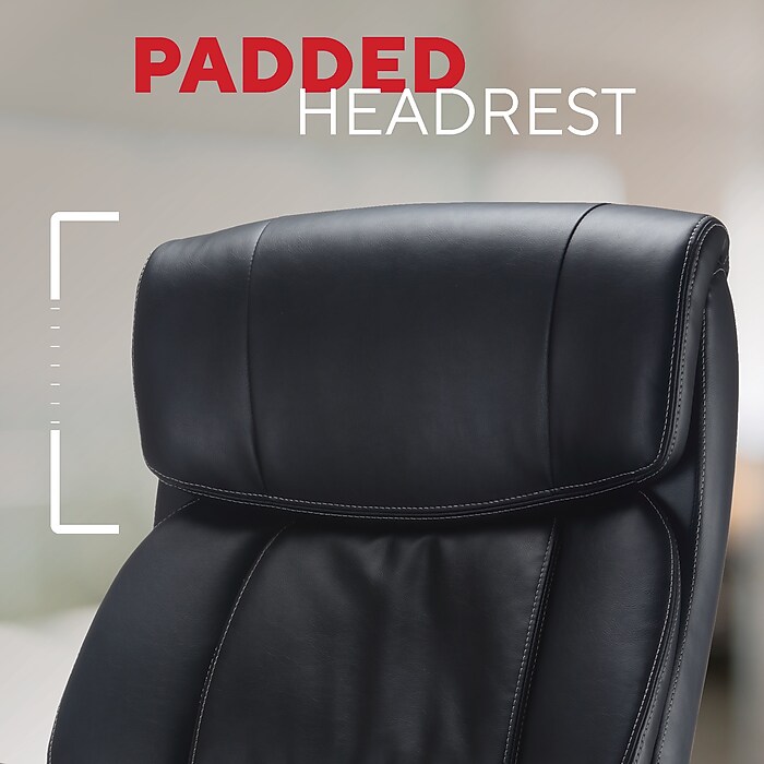 Staples Lockland Ergonomic Leather Managers Big & Tall Chair, 400