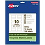 Avery EcoFriendly Laser/Inkjet Rectangle Multipurpose Labels, 1-1/2" x 2-3/4", White, 100/Pack (94230)~#|#~2604BC93-21AB-4B37-BEFAECFC47613AA5_sc7