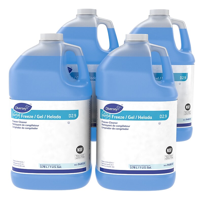 Diversey Suma Freeze D2.9 Floor Cleaner, Unscented, 128 Fl. Oz., 4/Carton (948030) image 1