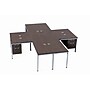 Boss Office Products Simple System 66"W L-Shaped Desk with Pedestal, Driftwood, 4/Set (SGSD019-102)~#|#~26080412-04BF-4D8F-8CC2223E5CDEDA71_sc7