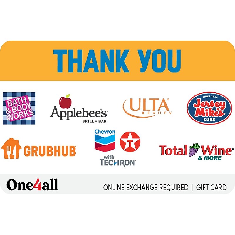 One4all Thank You V2 $100 Gift Card (1032815B10000) image 1