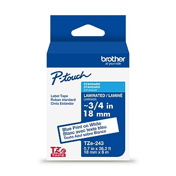 Brother P-touch TZe-121 Laminated Label Maker Tape, 3/8