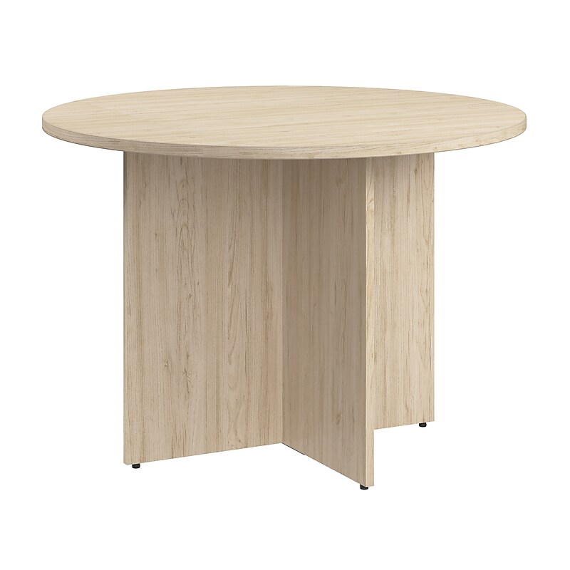 Bush Business Furniture 42"W Round Conference Table, Natural Elm (99TB42RNE) image 1