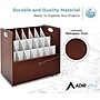 AdirOffice 21-Slot Roll File, Lockable, 28.5"H x 30"W x 15.75"D, Mahogany (625-MA-KIT1)~#|#~261B508D-6555-4000-A05DE828DB263F99_sc7