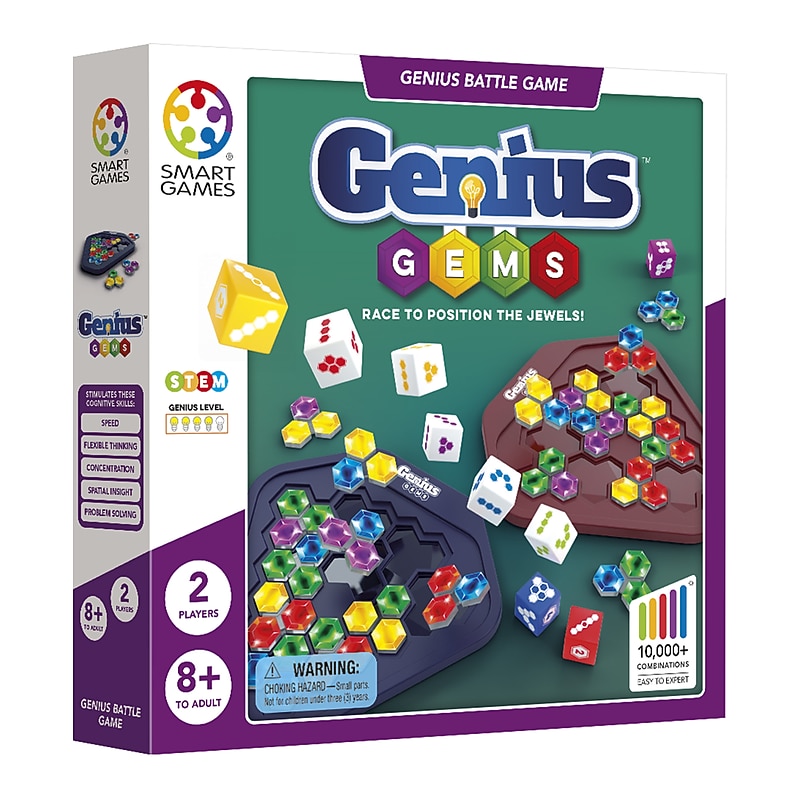 Smart Games Genius Gems Genius Battle Game, Multicolored (SG-HP003US) image 1