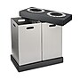 Alpine Industries Plastic 2-Compartment Indoor Trash Can and Recycling Bin, 28 Gallon, Gray, 2/Pack (ALP471-02-BLK-2PK)~#|#~261F21FA-DD59-4E29-AC61210A52087441_sc7