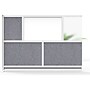 Luxor Workflow Series 5-Panel Modular Room Divider System Add-On Wall with Whiteboard, 48"H x 70"W, Gray/Silver~#|#~261FF830-25C4-4657-806076F9FAFF35FC_sc7
