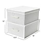 Household Essentials Storage Boxes, Stackable with White Laminate Top, 2/Set (8009-1)~#|#~26202613-D9D0-4EA6-9DA7768406CBF4D5_sc7