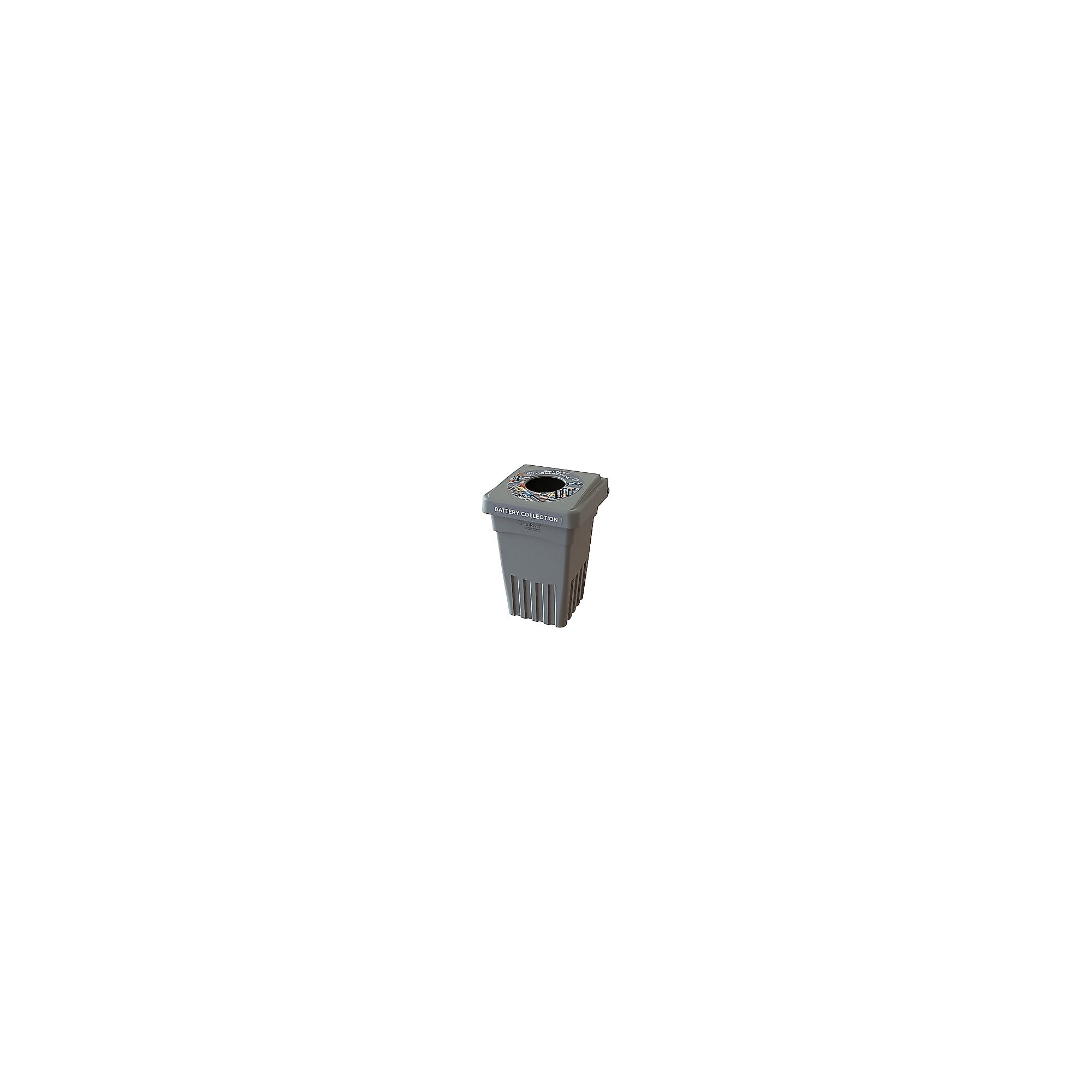 CleanRiver BevvyBin Plastic Battery Recycling Bin, 8 Gallon, Gray (BEVVY8-1-GR) Sansujyuku sansujyuku.com