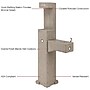 Global Industrial Outdoor Drinking Fountain w/ Bottle Filler, Rotocast Granite Finish (603601)~#|#~26252E03-B21A-4787-B2AE798EAF9347AC_sc7