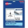 Avery Matte General Use Blank Cards, White, 100/Pack (95330)~#|#~2625DACE-A7CD-4404-B80A2F941520DA8C_sc7