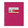 Staples 3-Hole Punched 2-Pocket Plastic Portfolio Folder, Pink (ST52810-CC)~#|#~26287F0A-F7F3-4A33-ABE24DD3899EC903_sc7