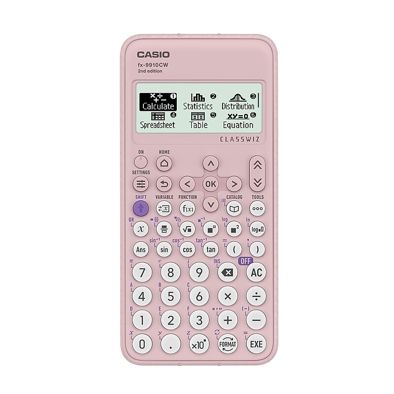 Casio 10-Digit Battery Powered Scientific Calculator, Pink (FX-9910CW-PK) image 1