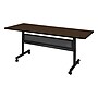 Regency Kobe Flip Top 60"W x 30"D Rectangular Training Room Table, Laminate, With Wheels, Neo Walnut (MKFTM6030NW)~#|#~26347541-B5AF-4B7E-B522CF5459B2EB5D_sc7