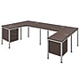 Boss Office Products Simple System 60"W L-Shaped Desk with Pedestal, Driftwood, 2/Set (SGSD008-101)~#|#~2635A6CF-AA50-4A4A-B60BD7F04418437B_sc7