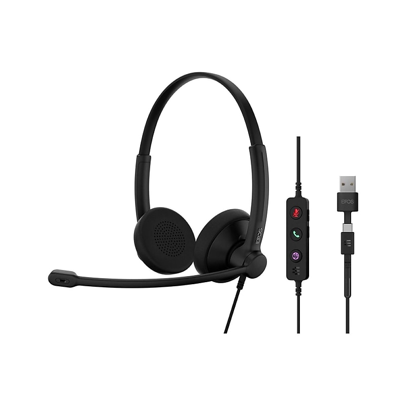 EPOS IMPACT 100 USB-A/USB-C Noise Canceling Stereo Phone & Computer Headset (1001421) image 1